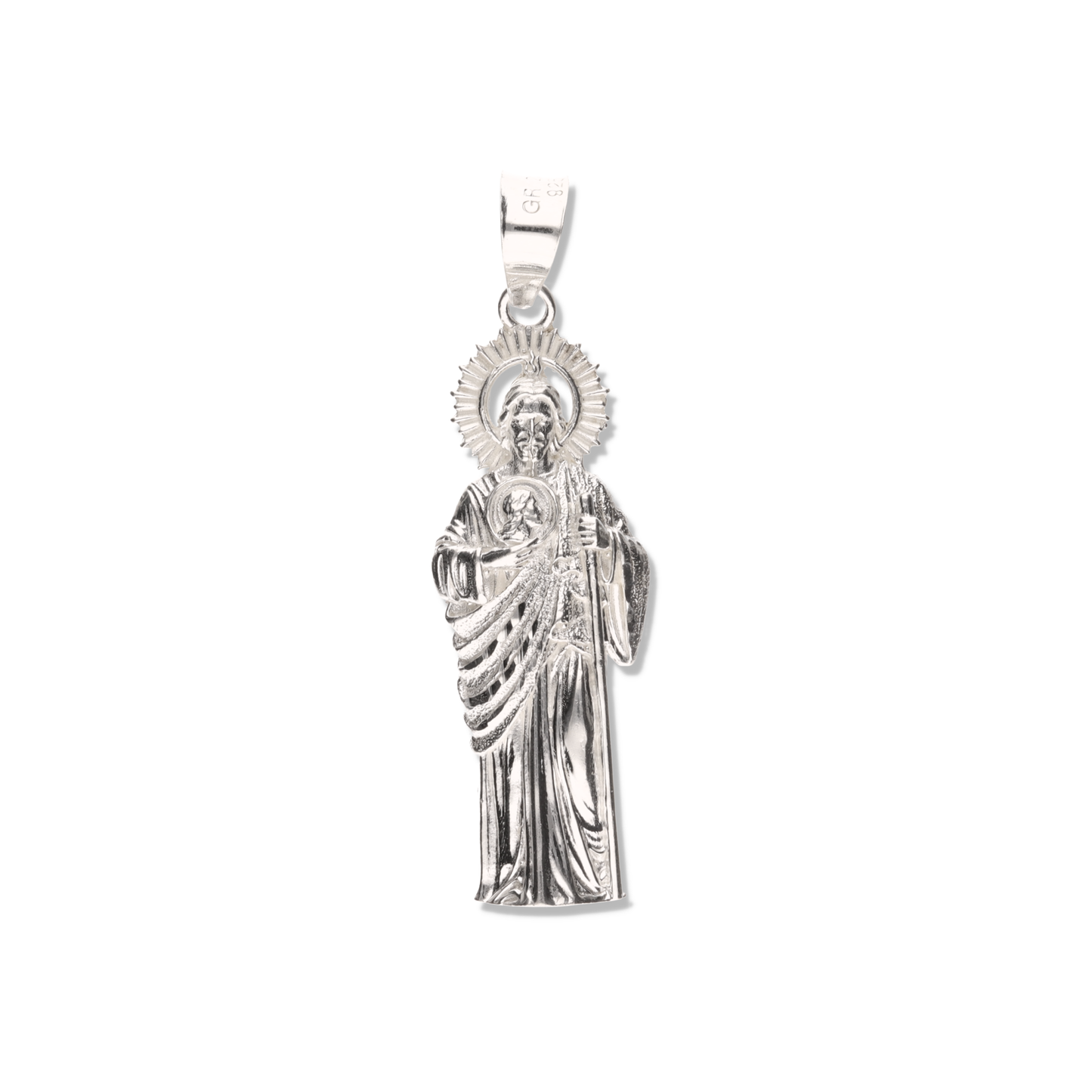 San Judas Corona Solar de Plata 925