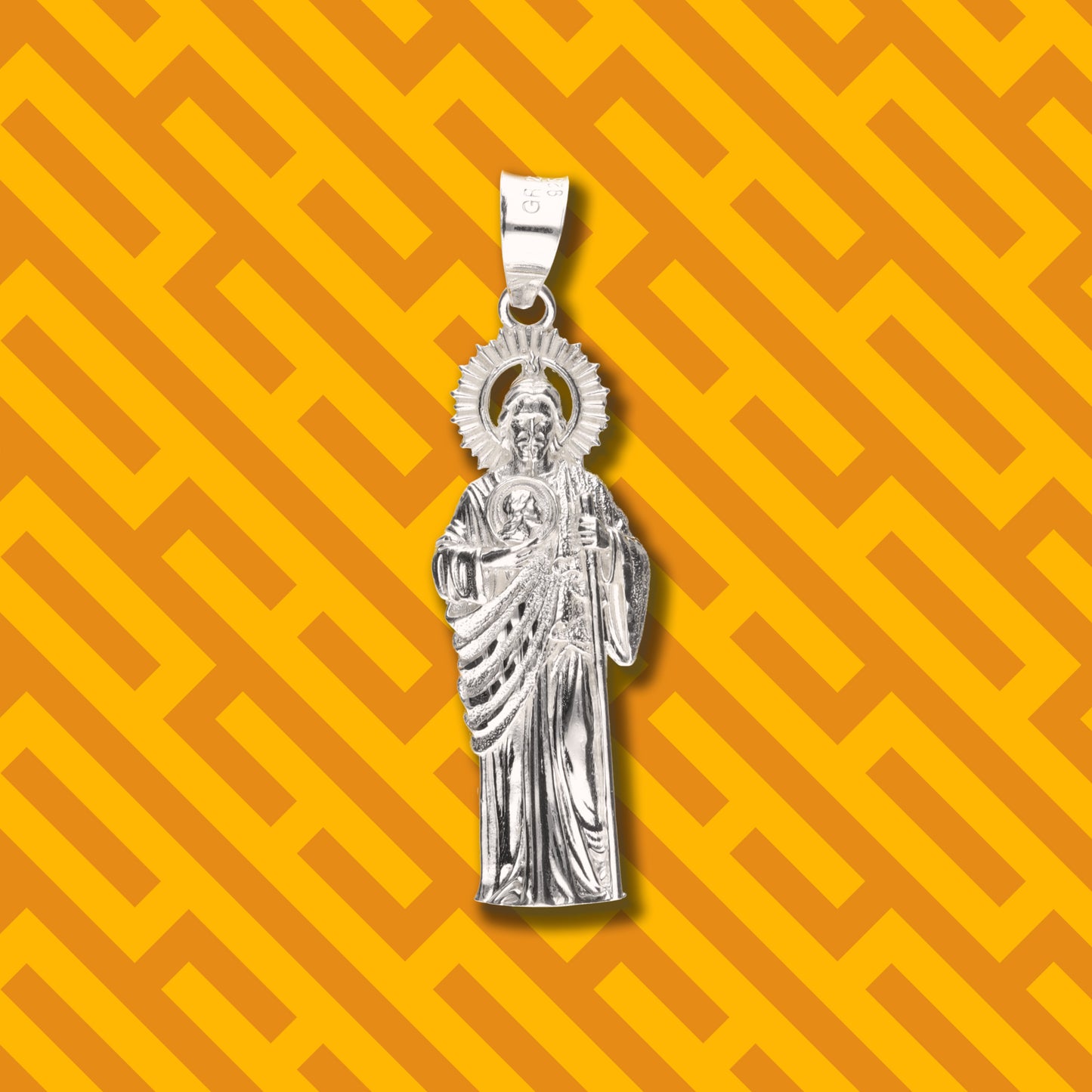 San Judas Corona Solar de Plata 925
