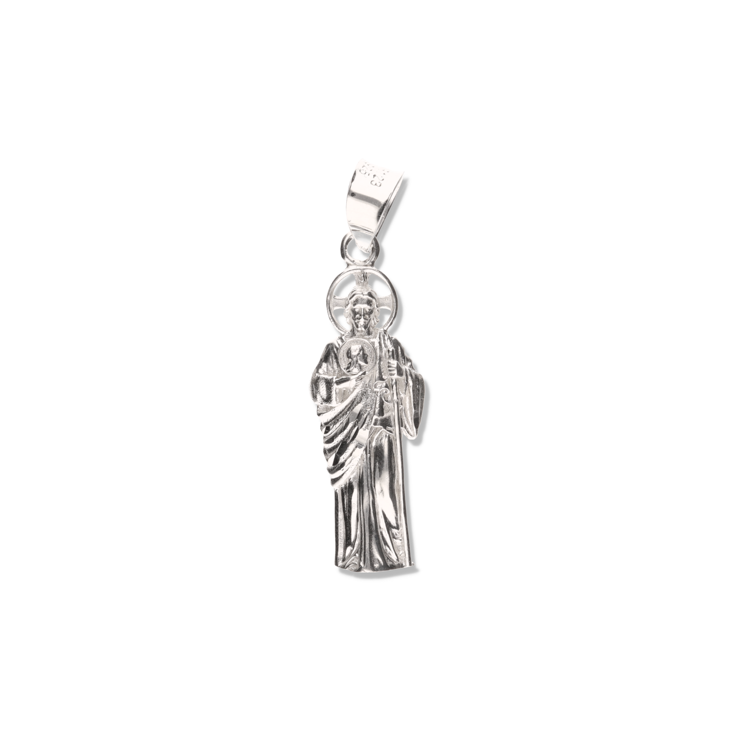 San Judas Corona Cruz de Plata 925