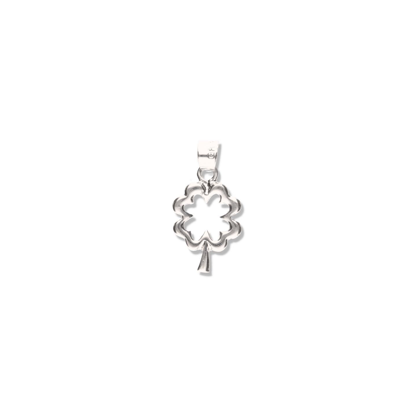 Silueta de Trebol de Plata 925