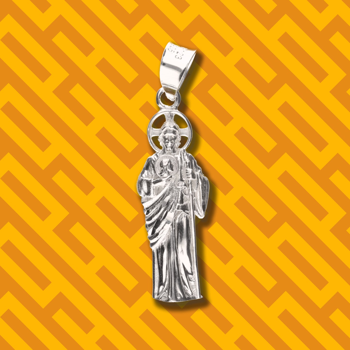 San Judas Corona Cruz de Plata 925