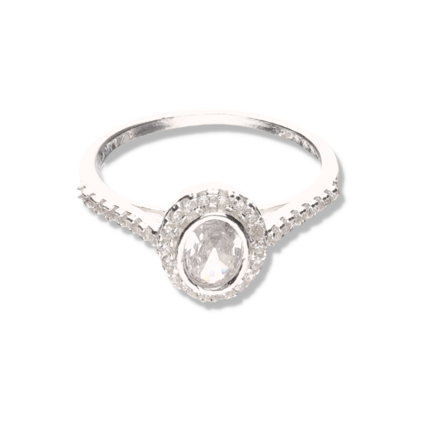 Anillo Corte Oval de Plata 925