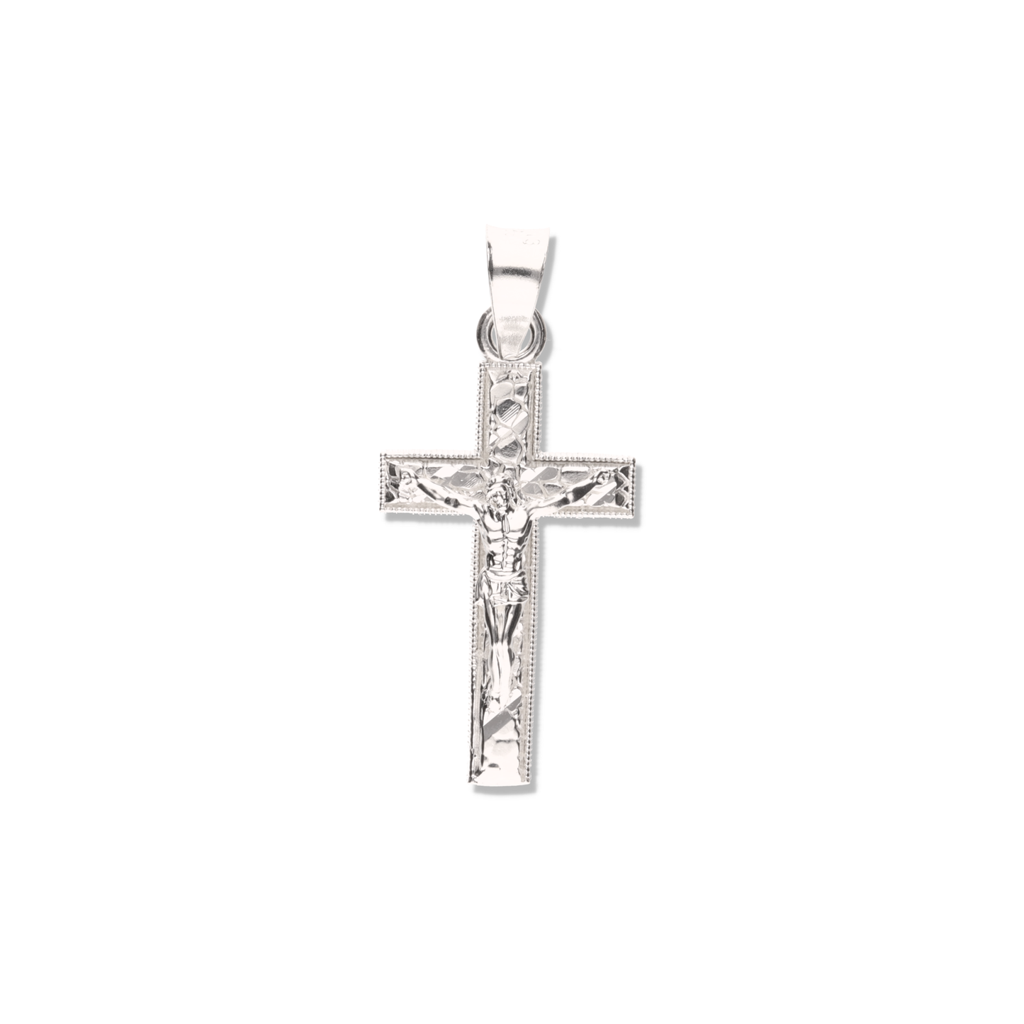 Cruz Espiga Diamantada Mini de Plata 925