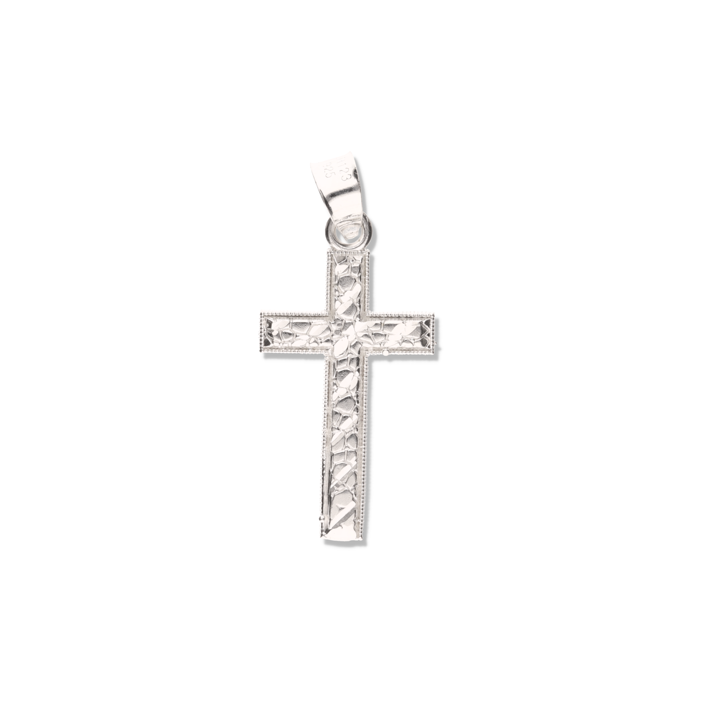 Cruz Espiga Diamantada Mini de Plata 925