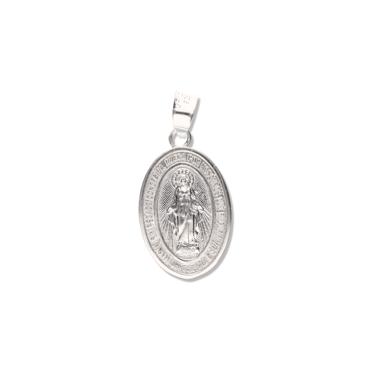 Medalla Virgen Milagrosa de Plata 925