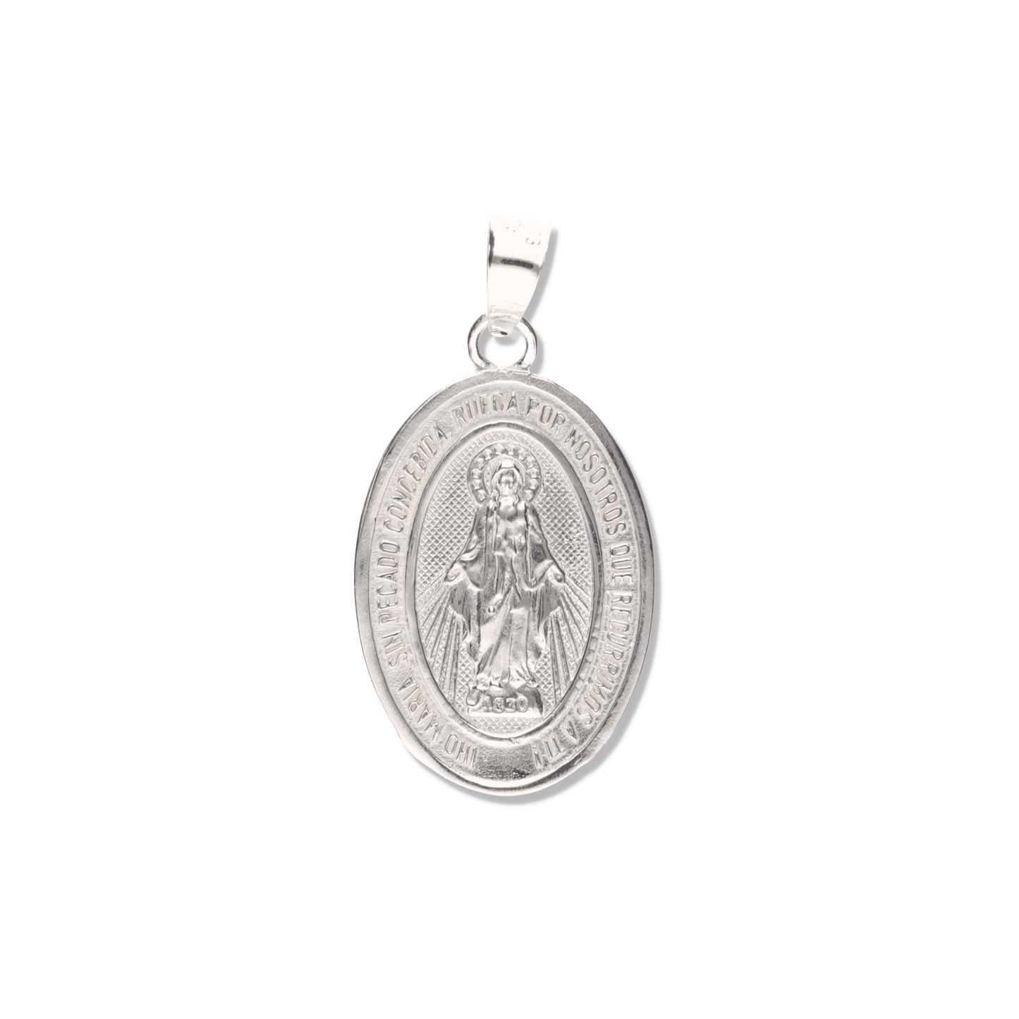 Medalla Virgen Milagrosa de Plata 925
