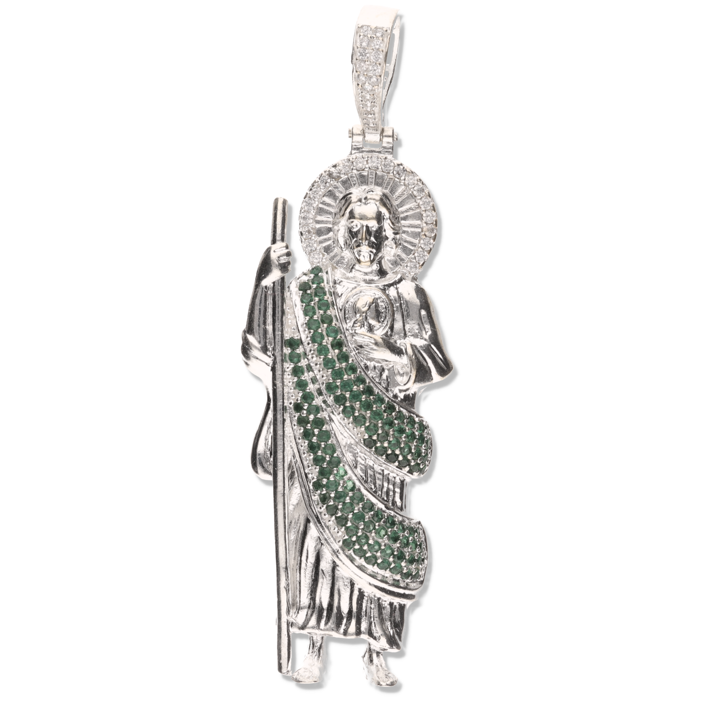 San Judas 3D con Manto con Piedra de Plata 925