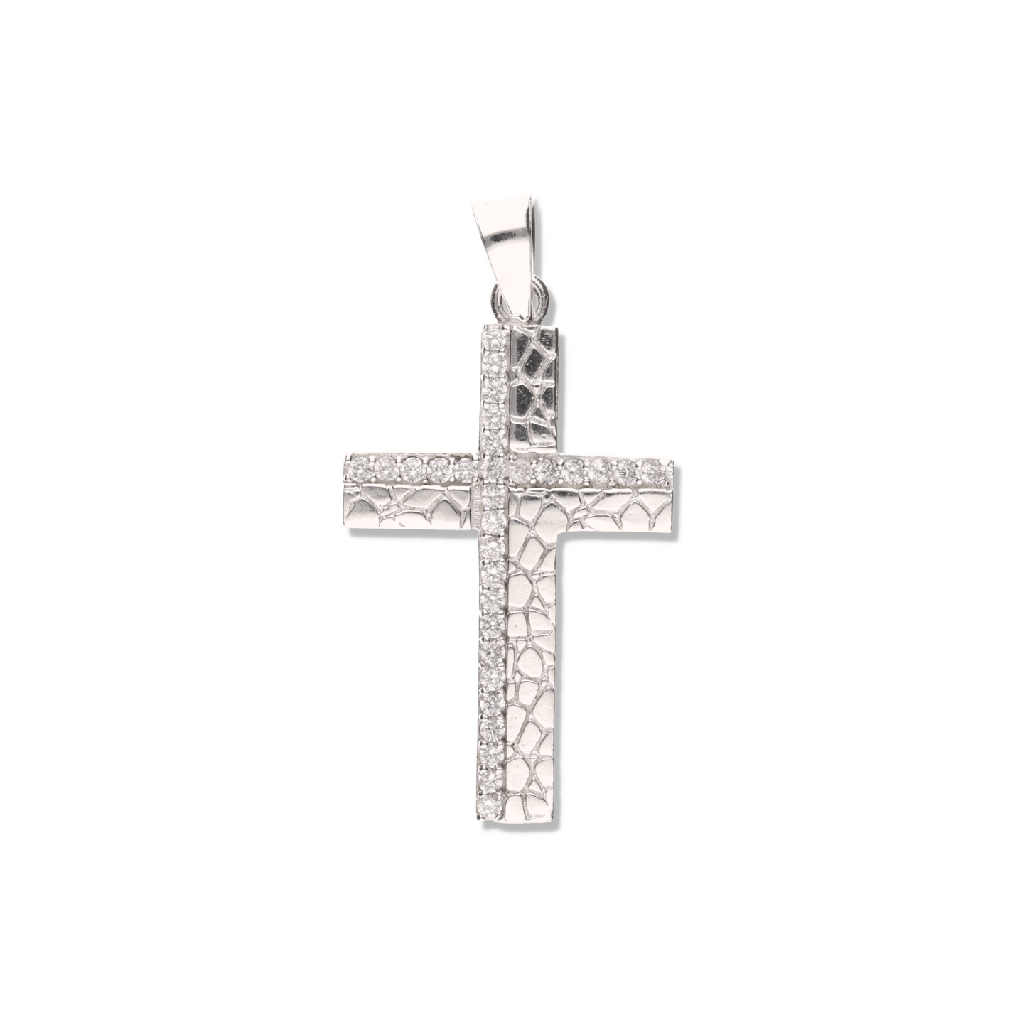 Cruz Cantera Mini con Piedra de Plata 925