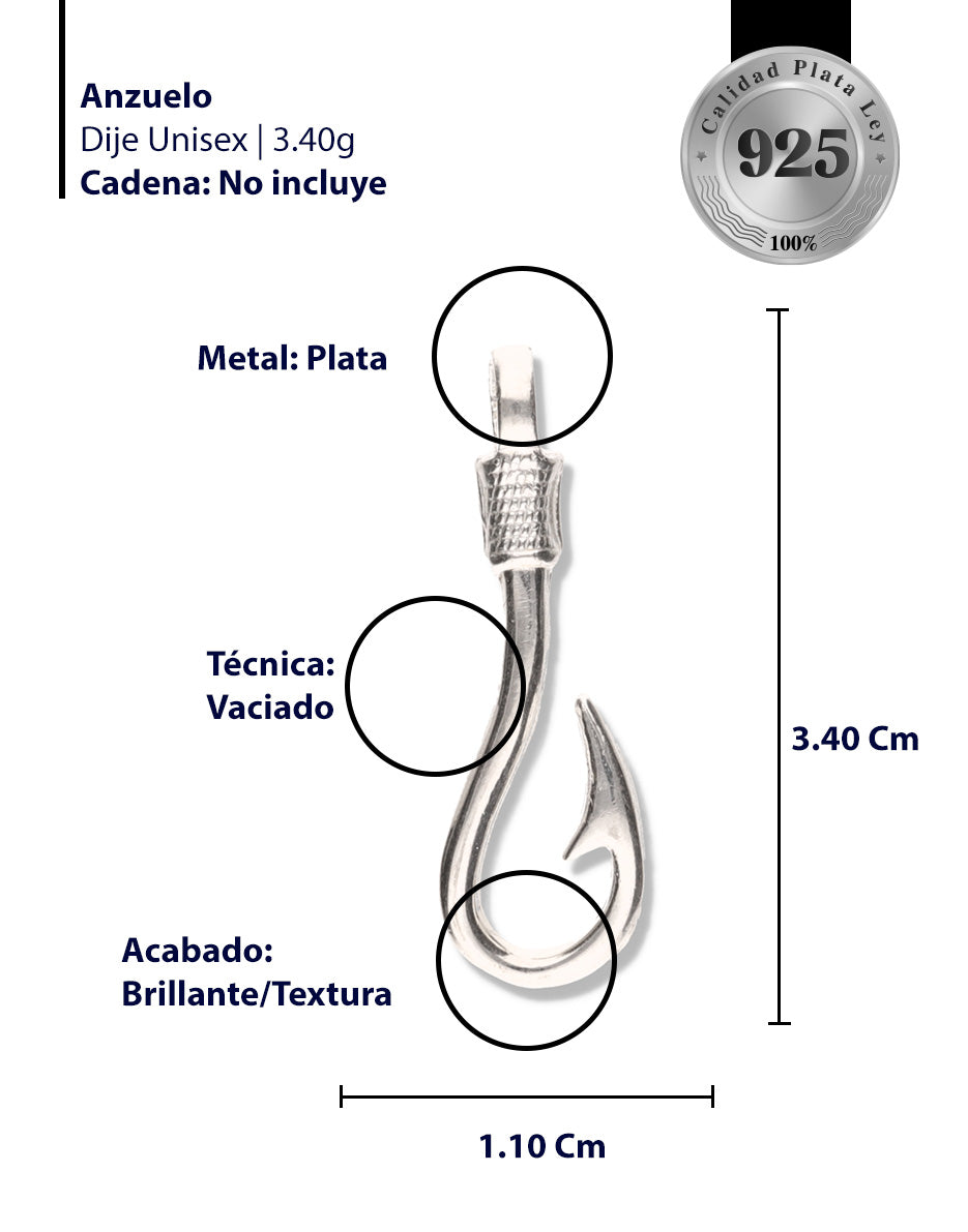 Anzuelo de Plata 925