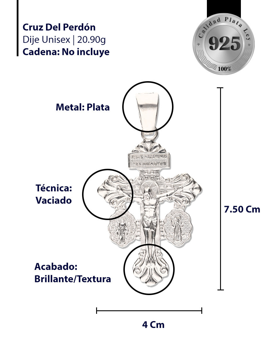 Cruz del Perdón Plata 925
