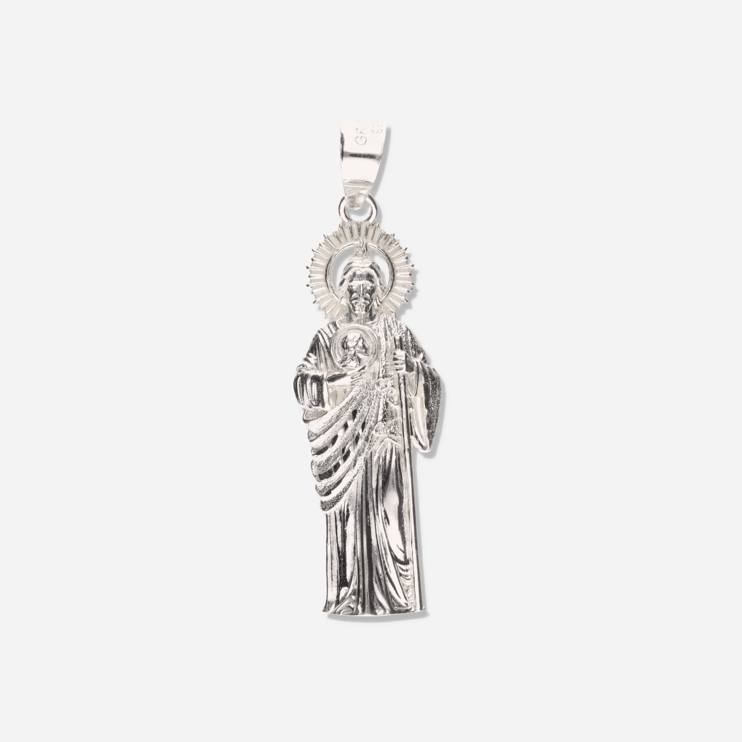 San Judas Corona Solar de Plata 925