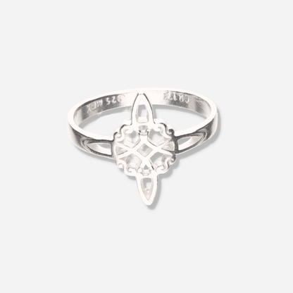 Anillo Nudo de Bruja Sencillo de Plata 925