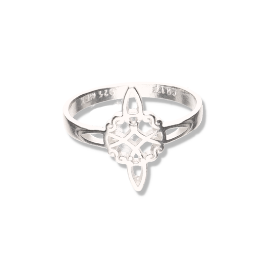 Anillo Nudo de Bruja Sencillo de Plata 925