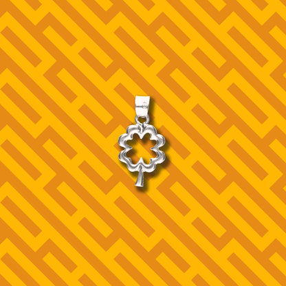 Silueta de Trebol de Plata 925