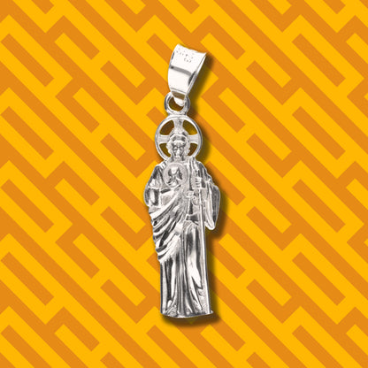 San Judas Corona Cruz de Plata 925