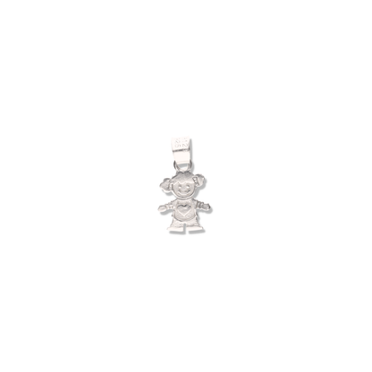 Niña con Corazón de Plata 925