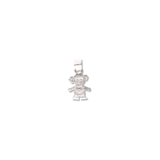 Niña con Corazón de Plata 925