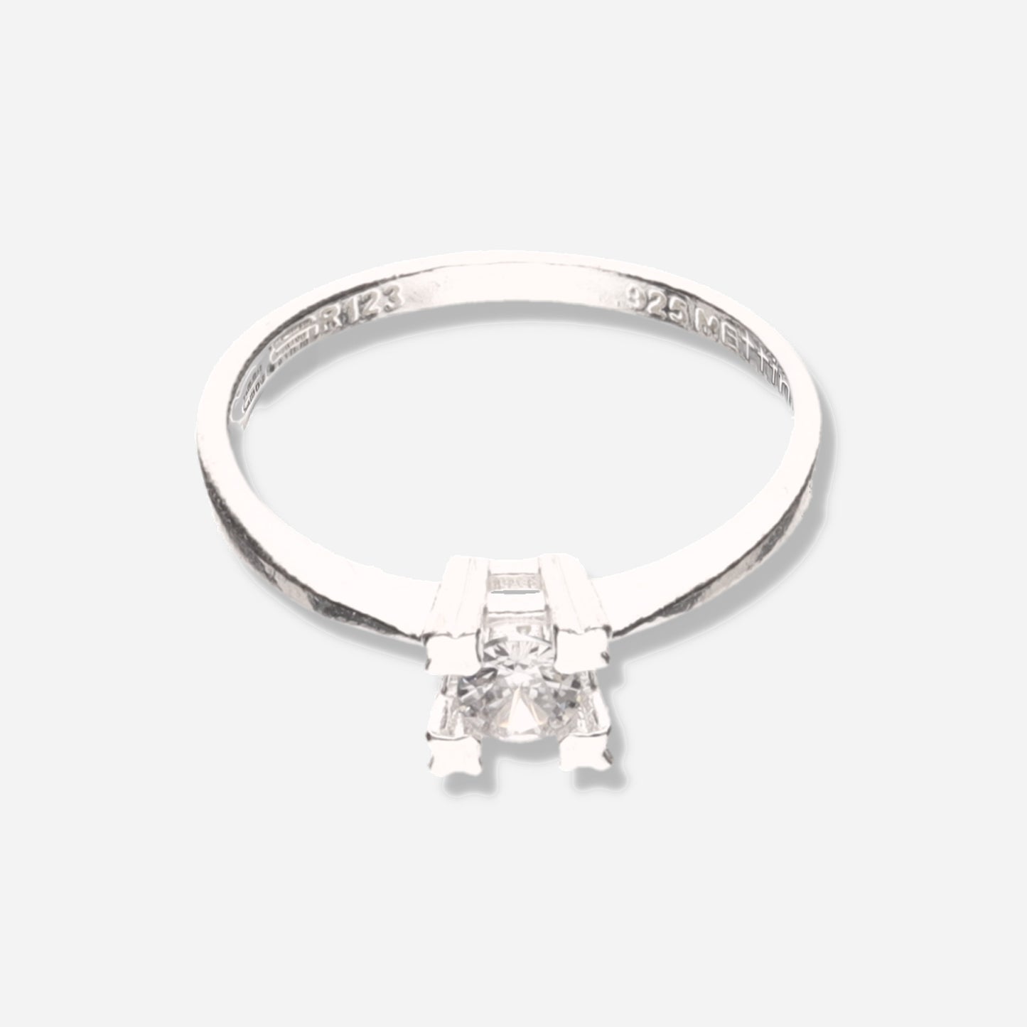 Anillo Solitario de Plata 925