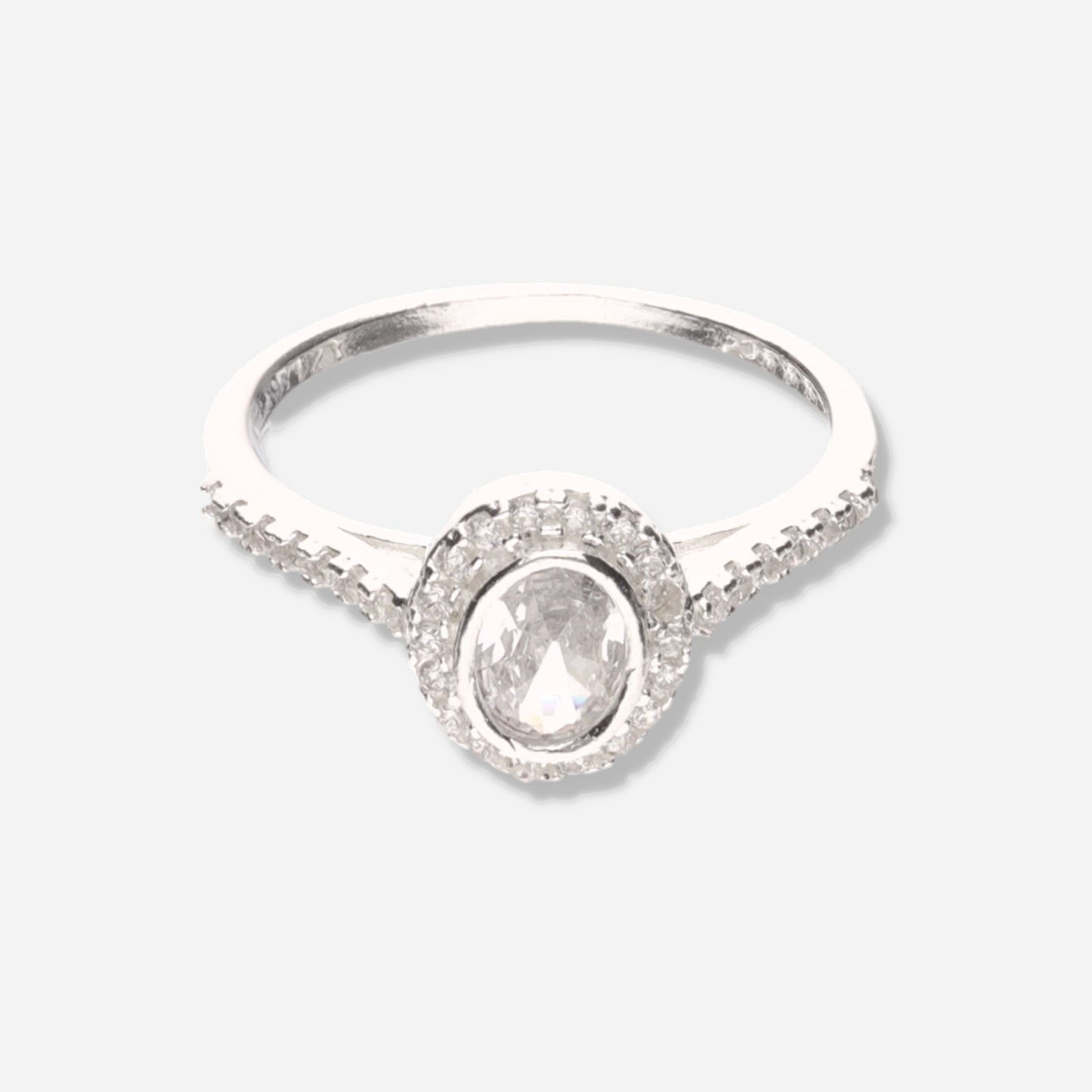 Anillo Corte Oval de Plata 925