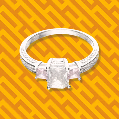 Anillo Triple Piedra de Plata 925