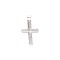 Cruz Perforada Diamantada Mini de Plata 925