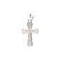 Cruz Tejida Diamantada Mini de Plata 925