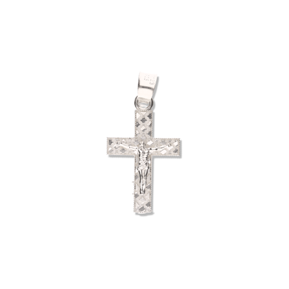 Cruz Rombos Diamantada Mini de Plata 925