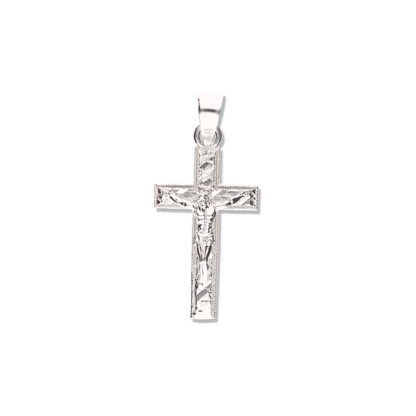 Cruz Espiga Diamantada Mini de Plata 925