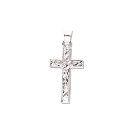 Cruz Espiga Diamantada Mini de Plata 925
