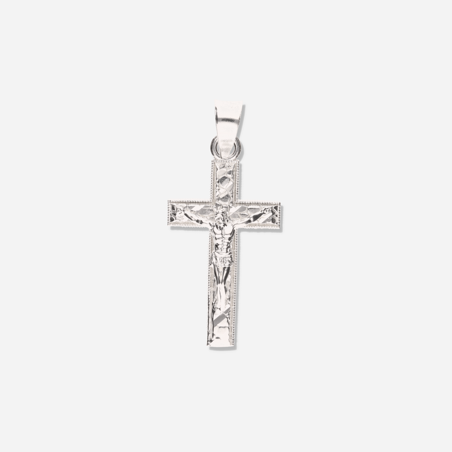 Cruz Espiga Diamantada Mini de Plata 925