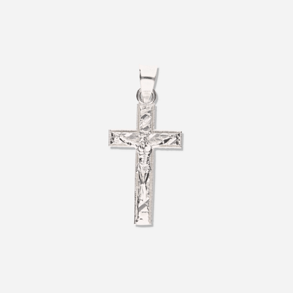 Cruz Espiga Diamantada Mini de Plata 925