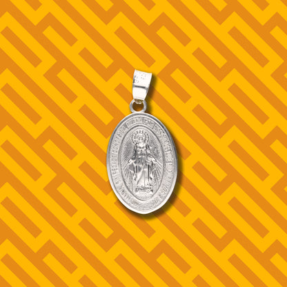 Medalla Virgen Milagrosa de Plata 925