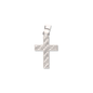 Cruz Ladrillo Diamantada Mini de Plata 925