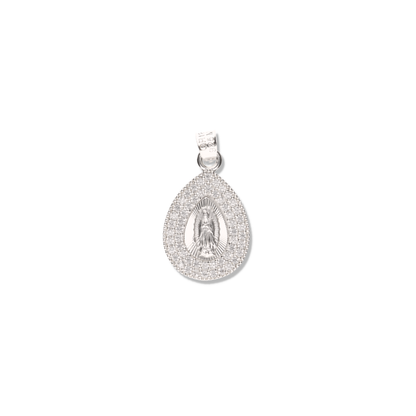 Medalla Gota Doble con Piedra de Plata 925