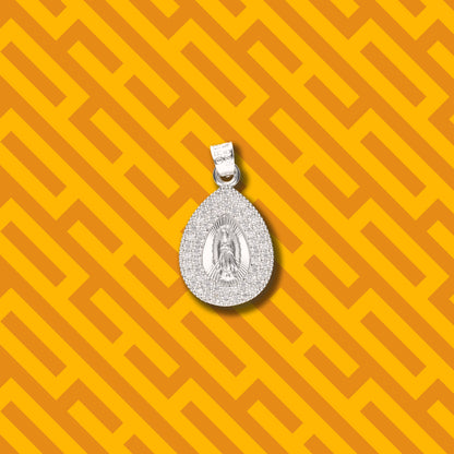 Medalla Gota Doble con Piedra de Plata 925