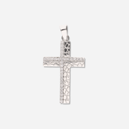 Cruz Cantera Mini con Piedra de Plata 925