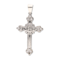 Cruz Ornamental Mini diamantada con Piedra de Plata 925
