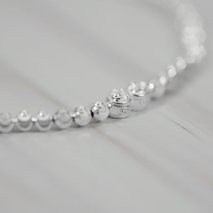 Pulsera Elástica Bola Moon de Plata 925