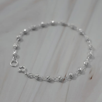 Pulsera Bola Slash de Plata 925