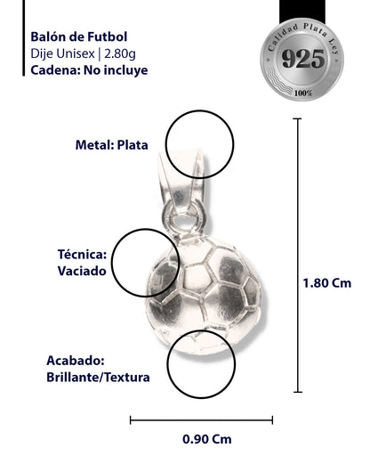 Balón de Futbol de Plata 925