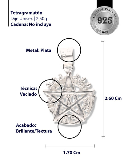 Tetragramatón de Plata 925