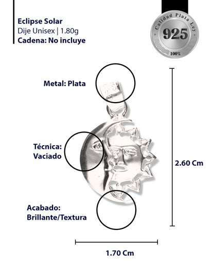 Eclipse Solar de Plata 925