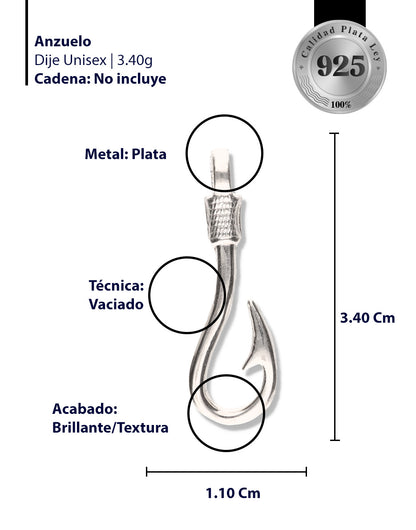 Anzuelo de Plata 925
