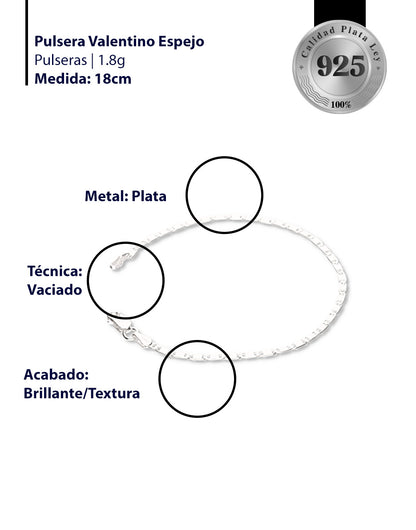 Pulsera Valentino Espejo de Plata 925