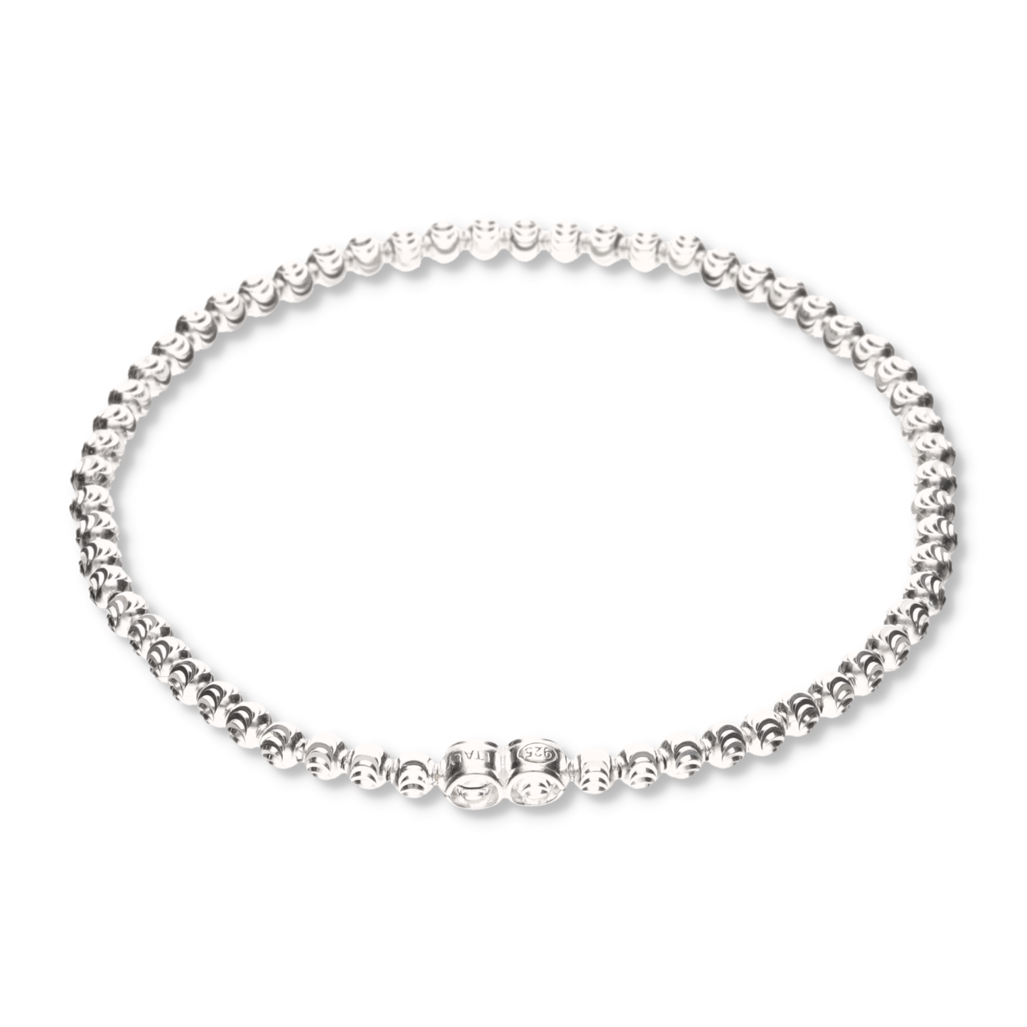 Pulsera Elástica Bola Moon de Plata 925